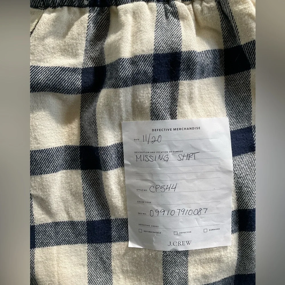 J. Crew Plaid Flannel PJ Pants XS